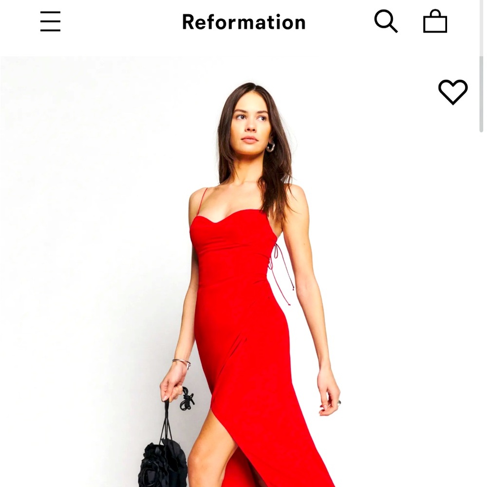 Reformation Kourtney Dress (Red)